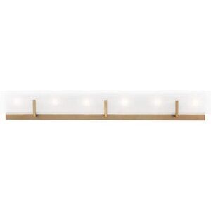 Generation Lighting 4430806-848 Syll - 6 Light Bath Vanity, Satin Brass Finish w